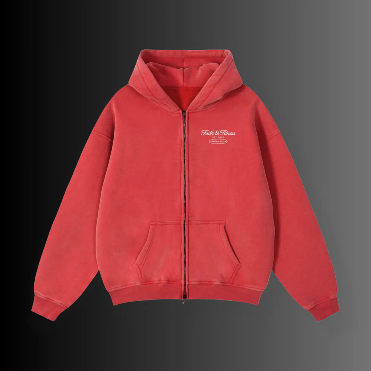 Faith & Fitness Boxy Zip-Up Hoodie