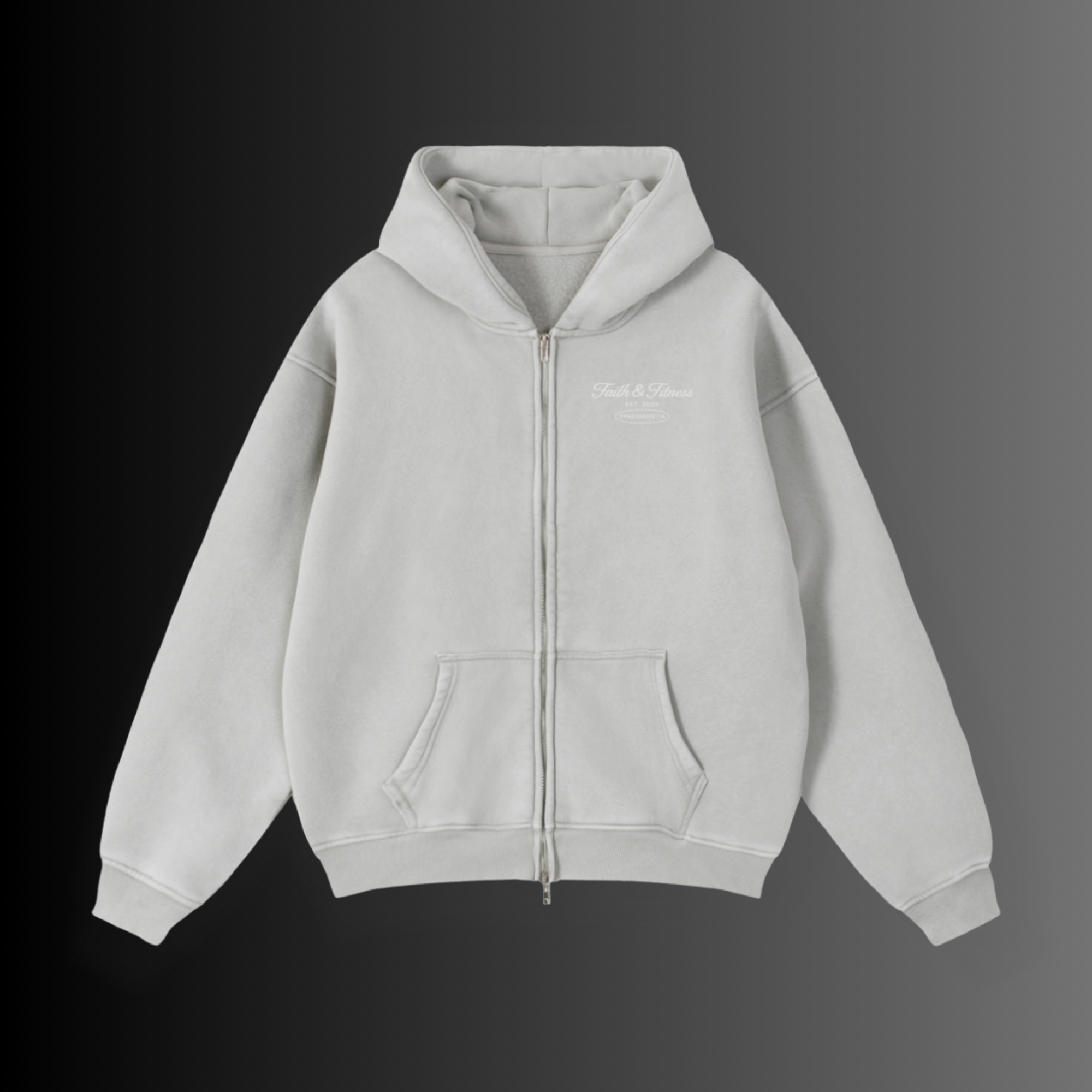 Faith & Fitness Boxy Zip-Up Hoodie
