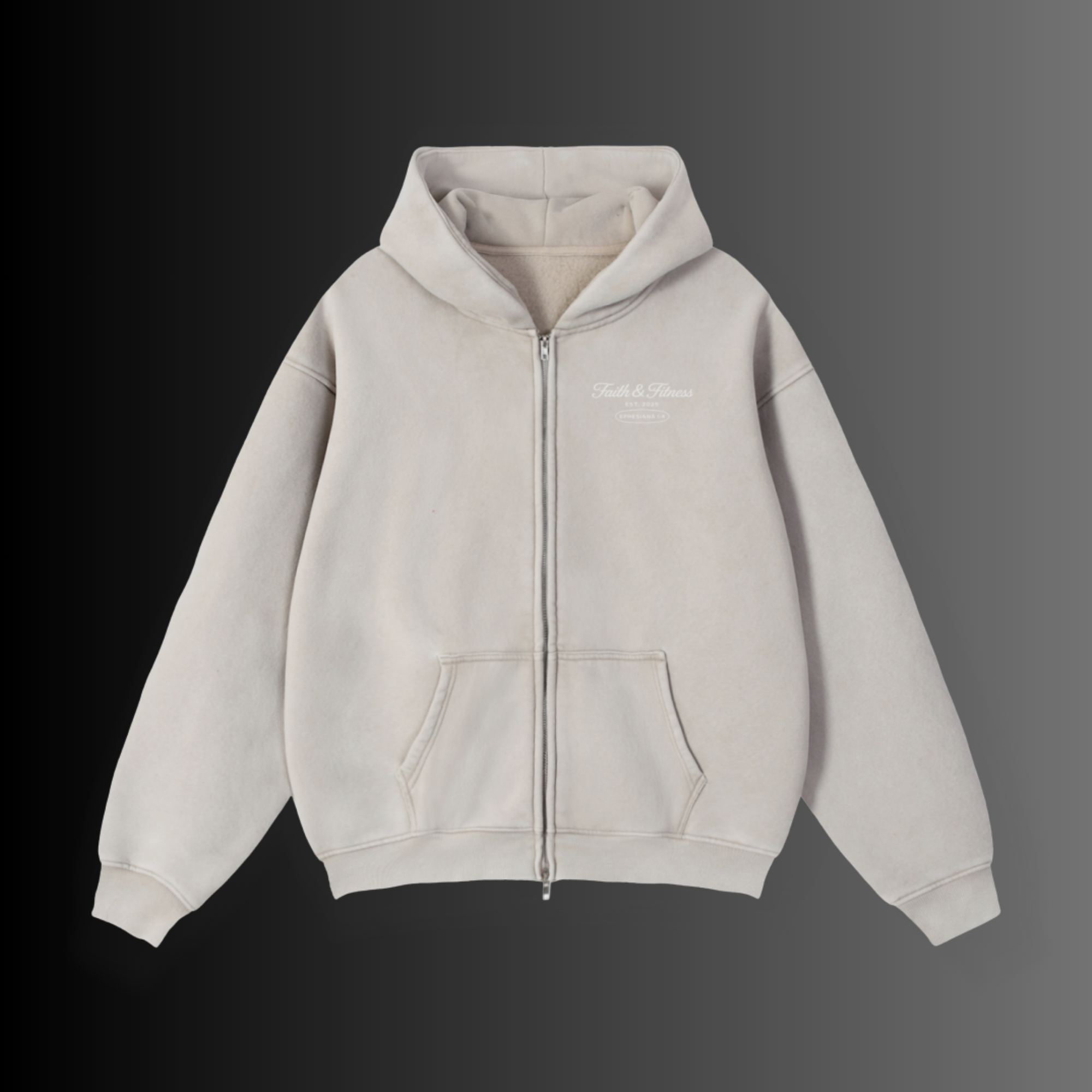 Faith & Fitness Boxy Zip-Up Hoodie