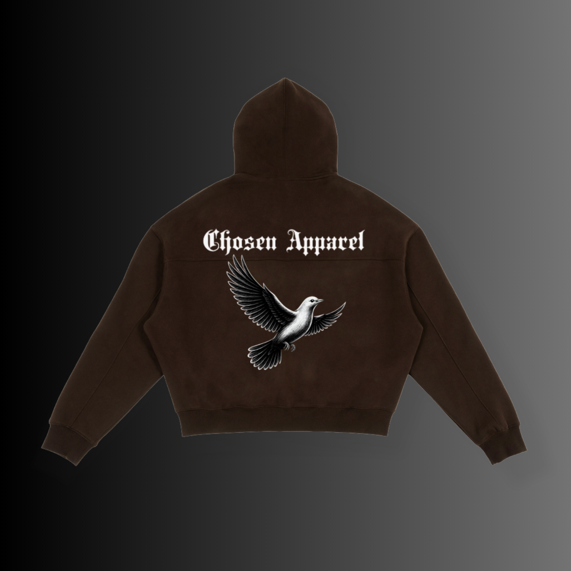 Boxy Cropped Zip-Up Dove Hoodie